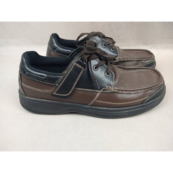 Orthofeet 422 Baton Rouge Men's Brown Black Comfort Shoes Size 12 D - Picture 1 of 9